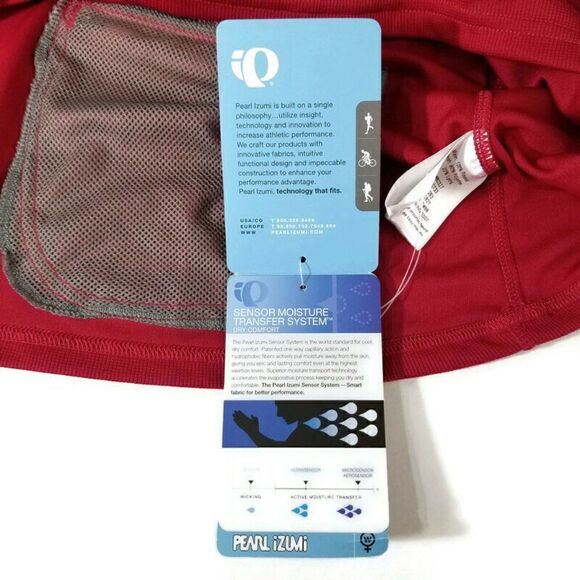 Nwt 2007 Pearl Izumi Womens Medium 1/2 Zip Red Boulder Bike Top Jersey $59.95 - Picture 8 of 11
